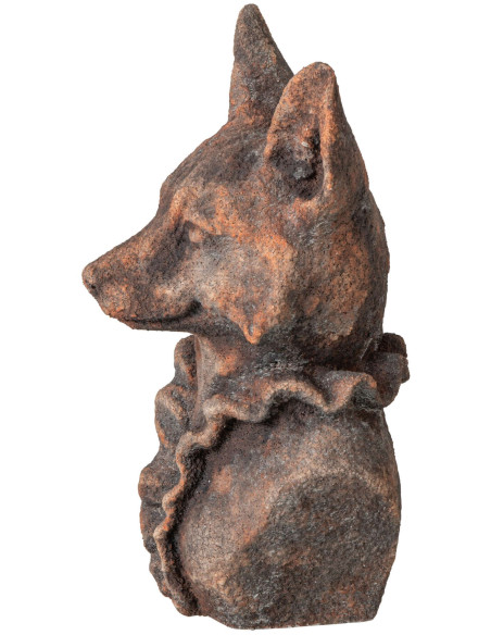 Statue renard décorative marron en polyrésine 29,5 cm Bialowieza J-Line - 3