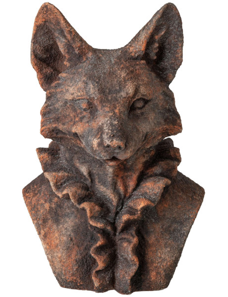 Grande statue renard décorative marron 38 cm Bialowieza J-Line - 1