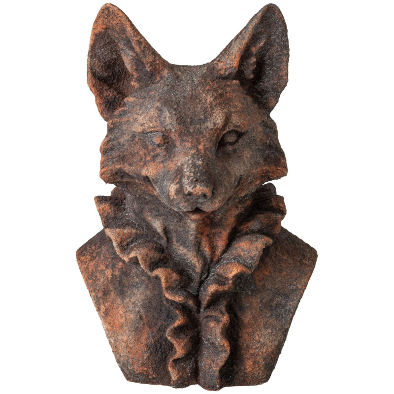 Grande statue renard décorative marron 38 cm Bialowieza J-Line - 1