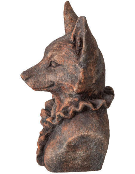 Grande statue renard décorative marron 38 cm Bialowieza J-Line - 3
