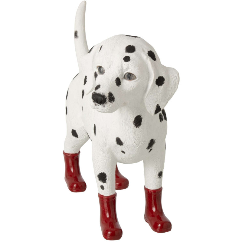 Statuette chien dalmatien bottes rouges en polyrésine 30x10x24 cm Cavtat J-Line - 3