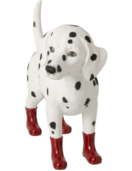 Statuette chien dalmatien bottes rouges en polyrésine 30x10x24 cm Cavtat J-Line - 3