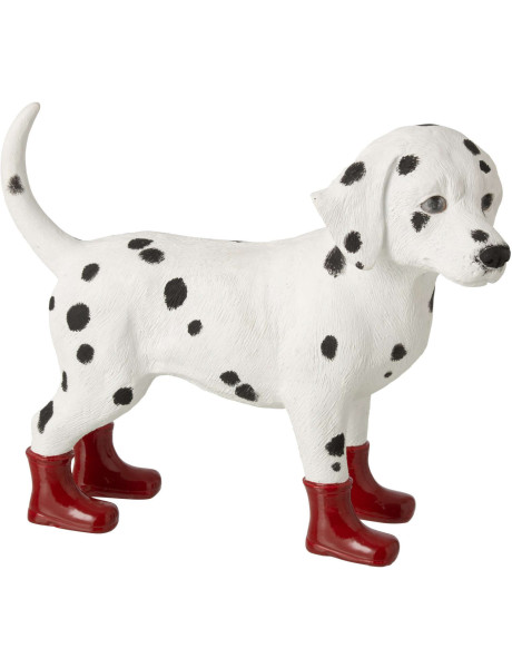 Statuette chien dalmatien bottes rouges en polyrésine 30x10x24 cm Cavtat J-Line - 1