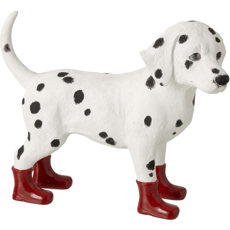 Statuette chien dalmatien bottes rouges en polyrésine 30x10x24 cm Cavtat J-Line - 1