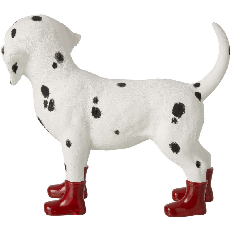 Statuette chien dalmatien bottes rouges en polyrésine 30x10x24 cm Cavtat J-Line - 4
