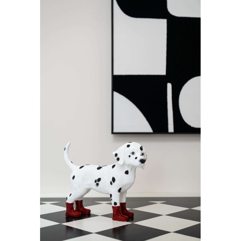 Statuette chien dalmatien bottes rouges en polyrésine 30x10x24 cm Cavtat J-Line - 2