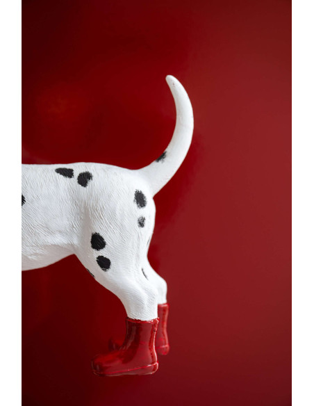 Statuette chien dalmatien bottes rouges en polyrésine 30x10x24 cm Cavtat J-Line - 5