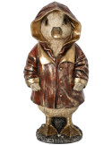 Statuette canard décorative en ciré cuivre 31 cm Dokkum