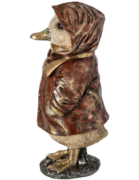 Statuette canard décorative en ciré cuivre 31 cm Dokkum J-Line - 2