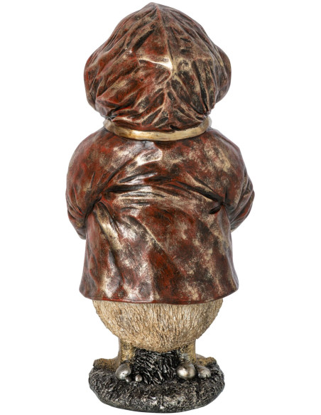 Statuette canard décorative en ciré cuivre 31 cm Dokkum J-Line - 3