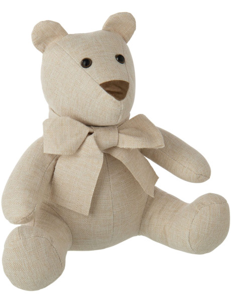 Cale-porte ours écru tissu polyester 32x30x30,5 cm Appledore J-Line - 1