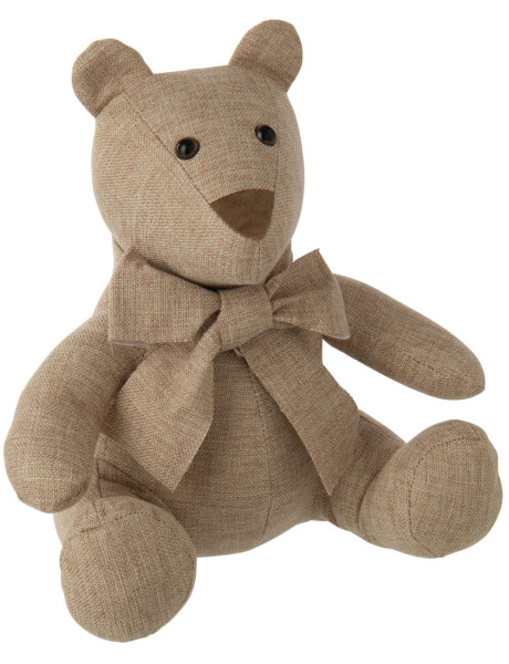 Cale-porte ours beige tissu polyester 32x30x30,5 cm Appledore J-Line - 1