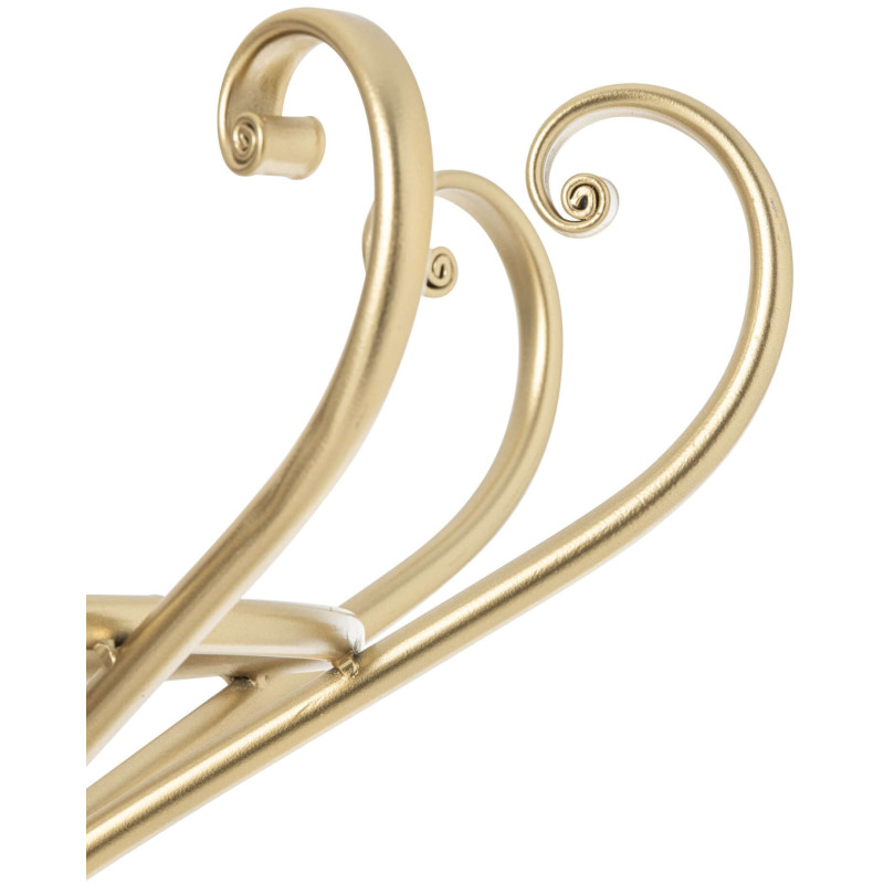 Porte-manteau sur pied métal doré 38x38x199 cm Aurevian J-Line - 3