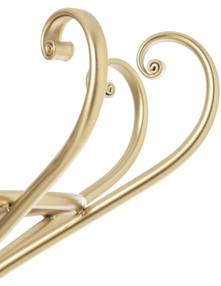 Porte-manteau sur pied métal doré 38x38x199 cm Aurevian J-Line - 3