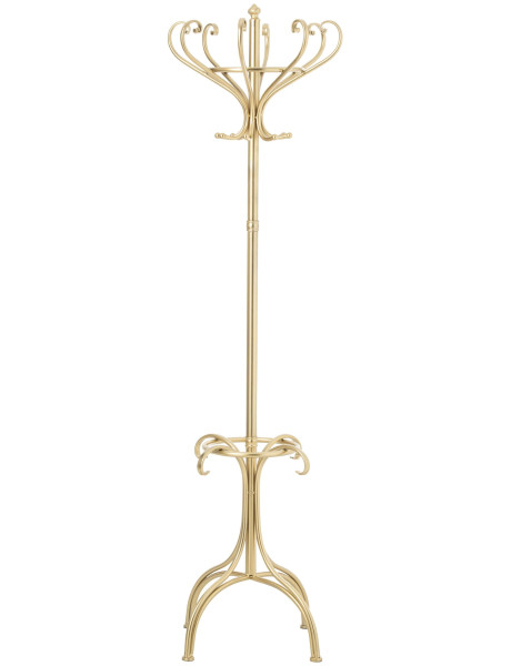 Porte-manteau sur pied métal doré 38x38x199 cm Aurevian J-Line - 1
