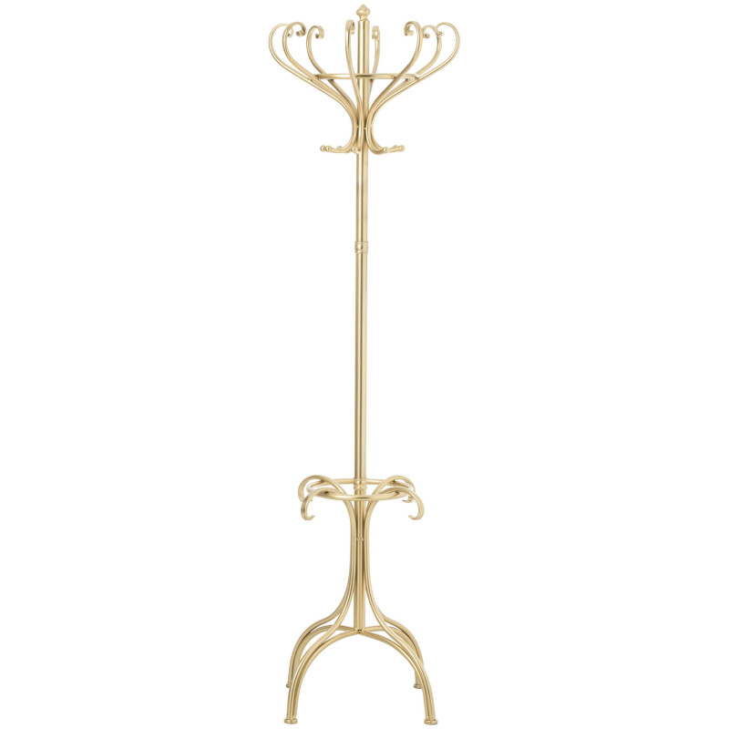 Porte-manteau sur pied métal doré 38x38x199 cm Aurevian J-Line - 1