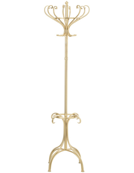 Porte-manteau sur pied métal doré 38x38x199 cm Aurevian J-Line - 1
