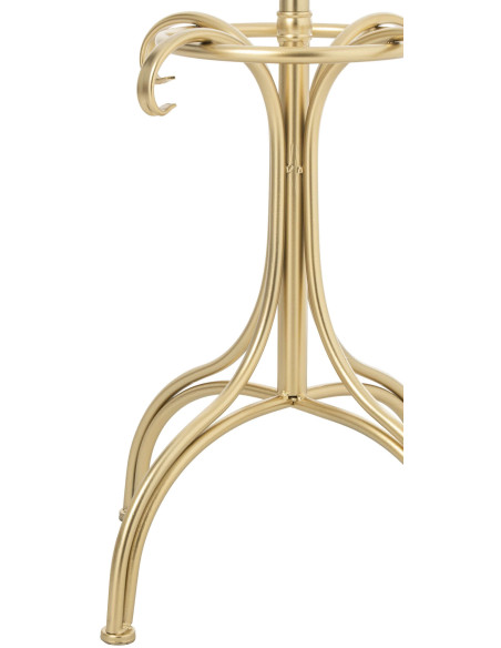 Porte-manteau sur pied métal doré 38x38x199 cm Aurevian J-Line - 4