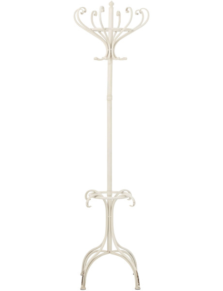 Porte-manteau sur pied blanc métal 199 cm Aurevian J-Line - 1