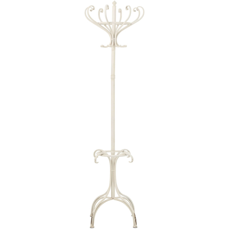 Porte-manteau sur pied blanc métal 199 cm Aurevian J-Line - 1