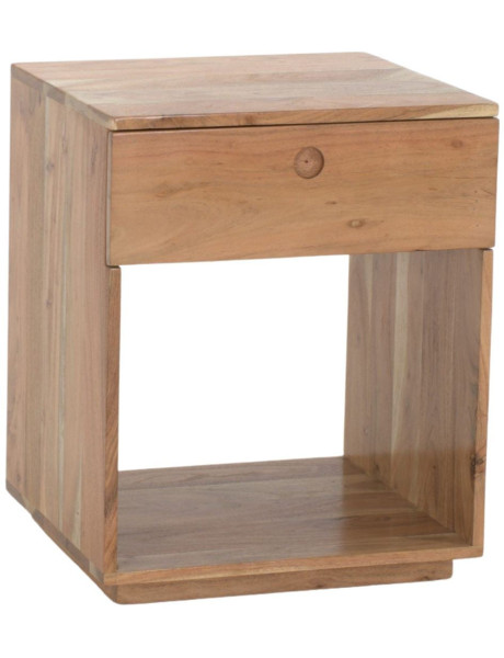Table de chevet bois d’acacia 45x40x55 cm Nocara  - 1