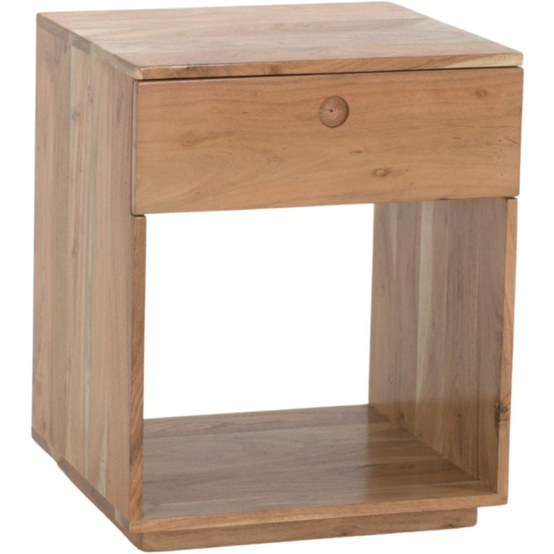 Table de chevet bois d’acacia 45x40x55 cm Nocara  - 1