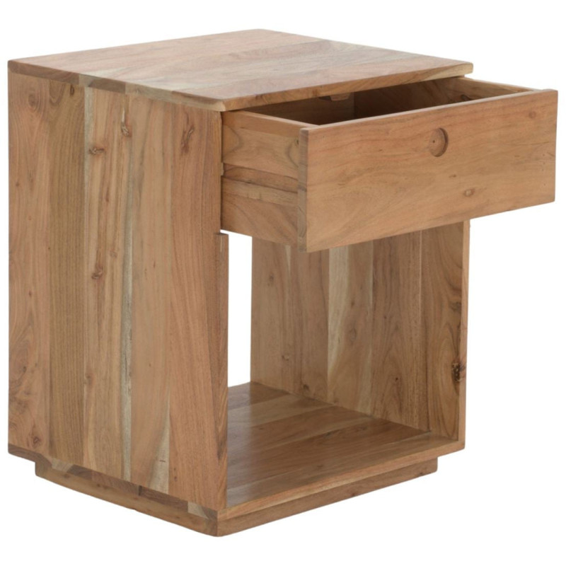 Table de chevet bois d’acacia 45x40x55 cm Nocara  - 3