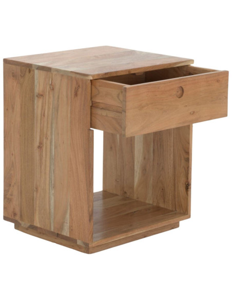 Table de chevet bois d’acacia 45x40x55 cm Nocara  - 3