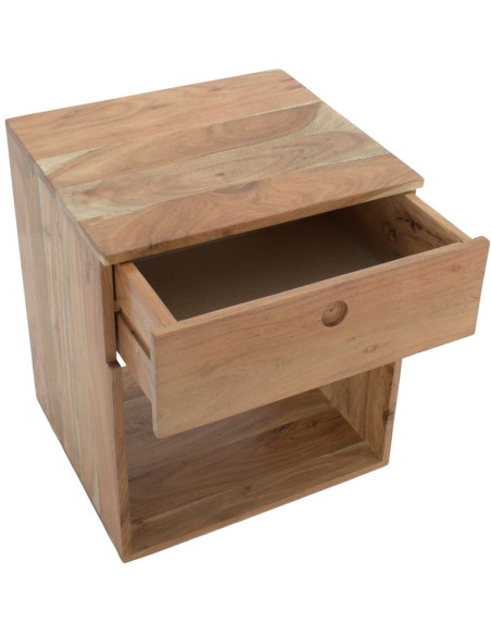 Table de chevet bois d’acacia 45x40x55 cm Nocara  - 4