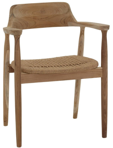 Chaise de salle à manger teck et corde 59x49x79 cm Ronneby  - 1