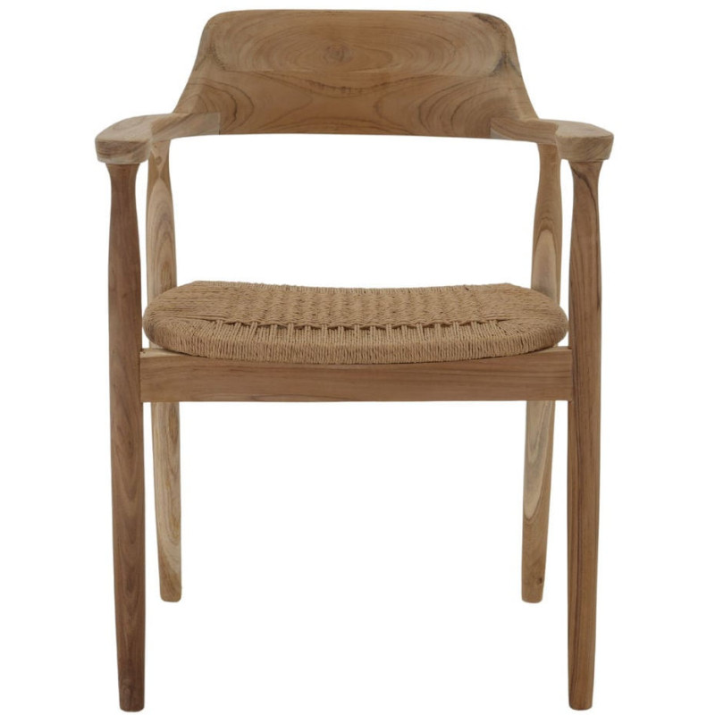 Chaise de salle à manger teck et corde 59x49x79 cm Ronneby  - 2