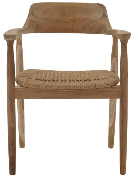 Chaise de salle à manger teck et corde 59x49x79 cm Ronneby  - 2
