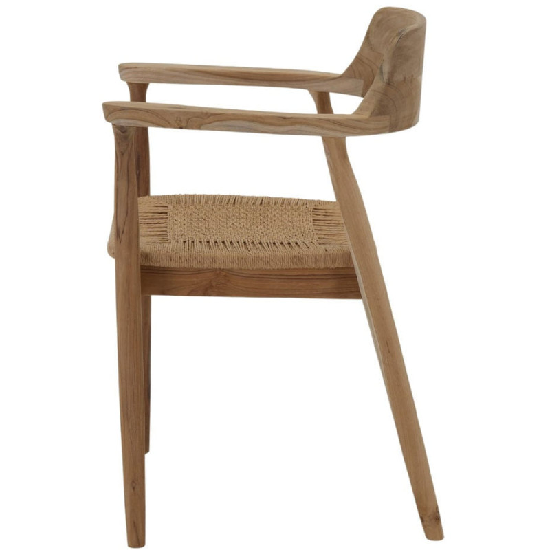 Chaise de salle à manger teck et corde 59x49x79 cm Ronneby  - 3
