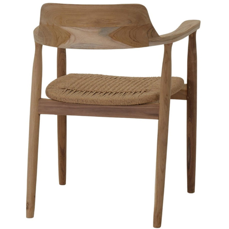 Chaise de salle à manger teck et corde 59x49x79 cm Ronneby  - 4