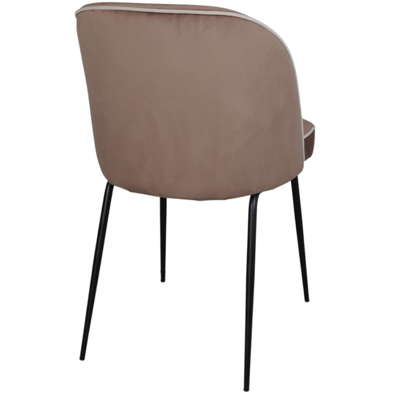 Chaise de salle à manger velours marron Helsingor  - 4