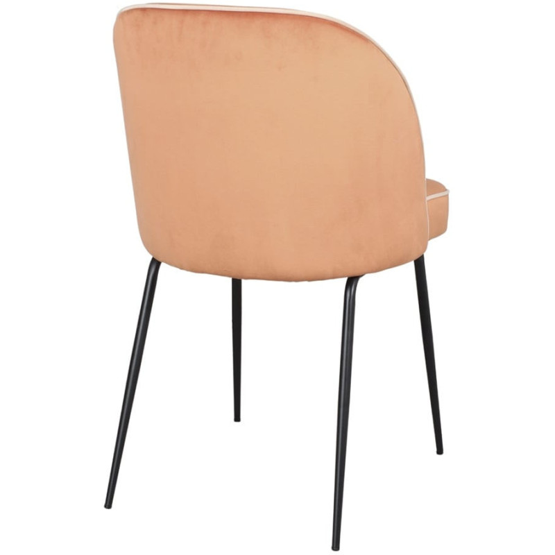 Chaise de salle à manger velours pêche Helsingor  - 5