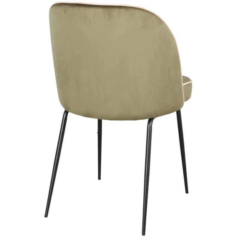 Chaise de salle à manger velours vert olive Helsingor  - 4