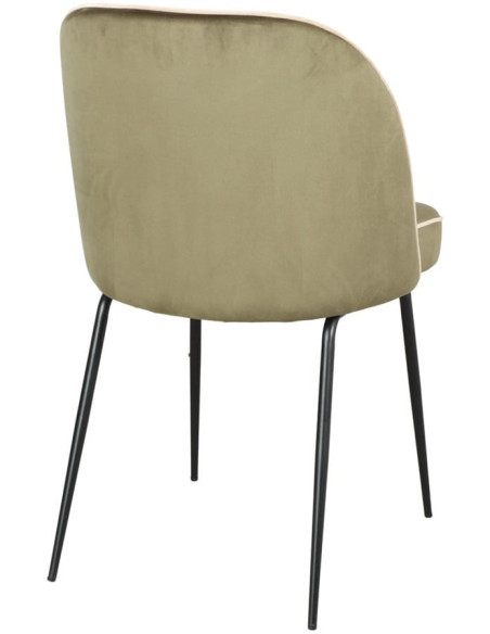 Chaise de salle à manger velours vert olive Helsingor  - 4