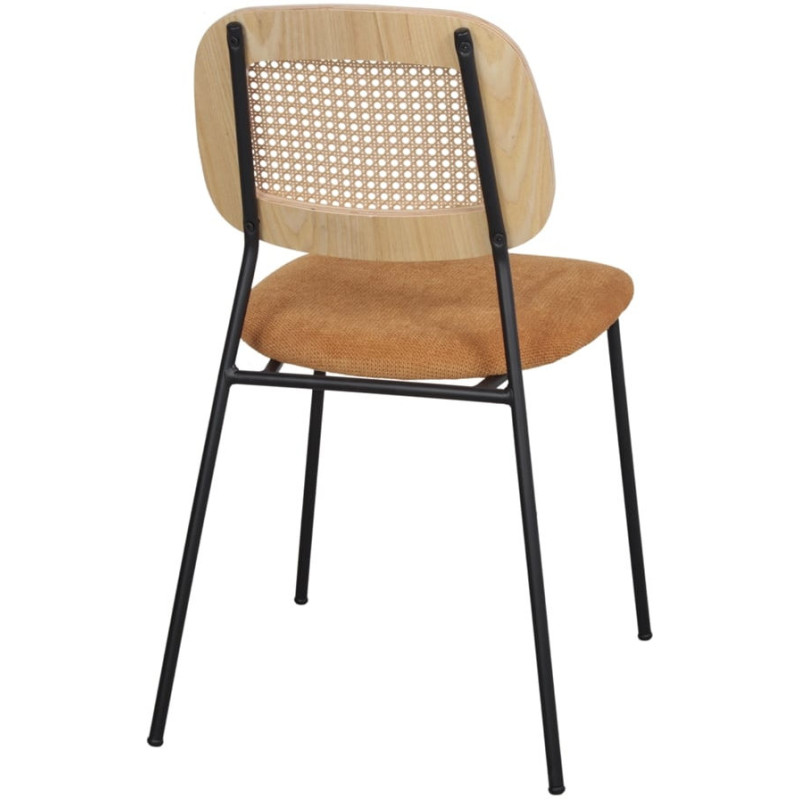 Chaise cannage jaune curry 47x51x82 cm Trosa  - 4