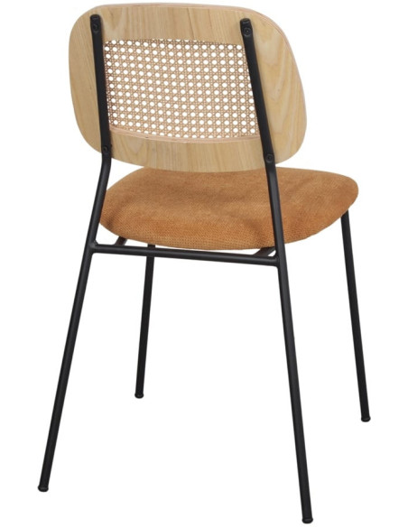 Chaise cannage jaune curry 47x51x82 cm Trosa  - 4