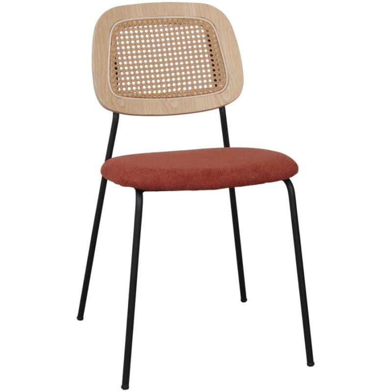Chaise cannage terracotta 47x51x82 cm Trosa  - 1