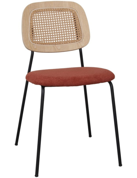 Chaise cannage terracotta 47x51x82 cm Trosa  - 1