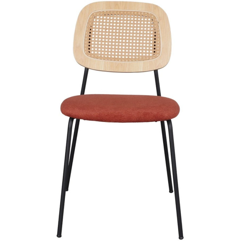 Chaise cannage terracotta 47x51x82 cm Trosa  - 2
