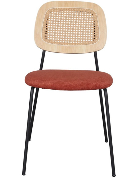 Chaise cannage terracotta 47x51x82 cm Trosa  - 2