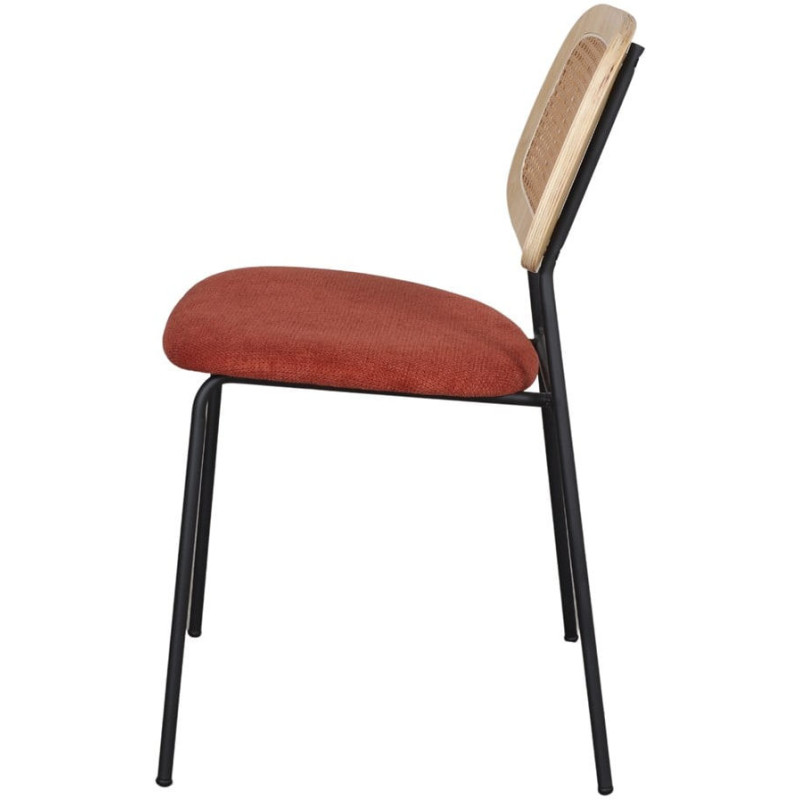Chaise cannage terracotta 47x51x82 cm Trosa  - 3
