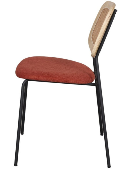 Chaise cannage terracotta 47x51x82 cm Trosa  - 3