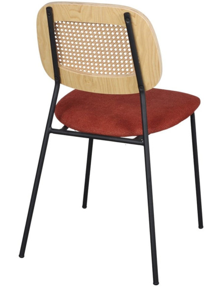 Chaise cannage terracotta 47x51x82 cm Trosa  - 4