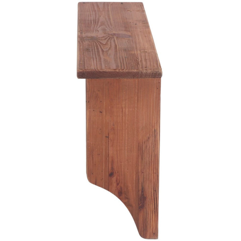 Étagère murale bois de pin ancien brun 4 patères 87x21,5x47 cm Gerace  - 3