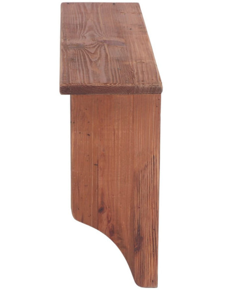 Étagère murale bois de pin ancien brun 4 patères 87x21,5x47 cm Gerace  - 3