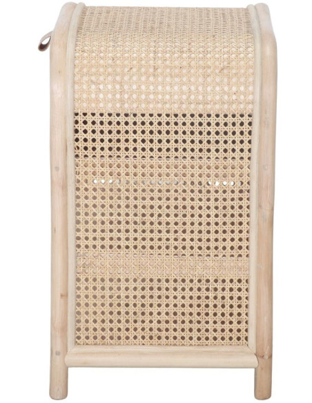 Table de chevet cannage rotin bambou naturel 40x75x55 cm Calivane  - 6